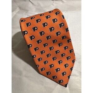 Philadelphia Flyers NHL Vineyard Vines Mens Orange Tie Flyers Logo 58"x3.5"